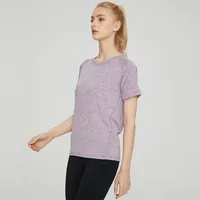 Simple Style Solid Color Polyester Round Neck Active Tops T-shirt main image 6