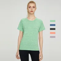 Simple Style Solid Color Polyester Round Neck Active Tops T-shirt main image 1