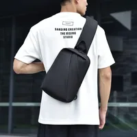 Men's Solid Color Oxford Cloth Zipper Fanny Pack main image 3