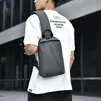 Men's Solid Color Oxford Cloth Zipper Fanny Pack main image 4