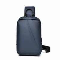 Men's Solid Color Oxford Cloth Zipper Fanny Pack sku image 3