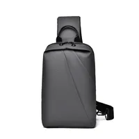 Men's Solid Color Oxford Cloth Zipper Fanny Pack sku image 1