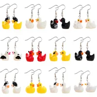 1 Pair Cute Duck Resin Drop Earrings main image 1
