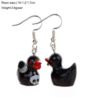 1 Pair Cute Duck Resin Drop Earrings main image 3