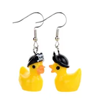 1 Pair Cute Duck Resin Drop Earrings main image 5