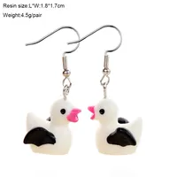 1 Pair Cute Duck Resin Drop Earrings sku image 3