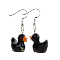 1 Pair Cute Duck Resin Drop Earrings sku image 6