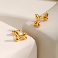1 Pair Simple Style Bow Knot 201 Stainless Steel Ear Studs main image 5