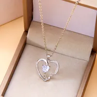 Vacation Simple Style Heart Shape Alloy Copper Women's Pendant Necklace main image 3