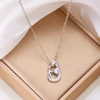 Vacation Simple Style Heart Shape Alloy Copper Women's Pendant Necklace sku image 9