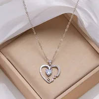 Vacation Simple Style Heart Shape Alloy Copper Women's Pendant Necklace sku image 10