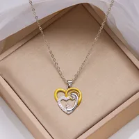 Vacation Simple Style Heart Shape Alloy Copper Women's Pendant Necklace sku image 12