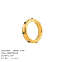 Artistic Commute Solid Color 304 Stainless Steel Women's Rings sku image 6