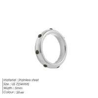 Artistic Commute Solid Color 304 Stainless Steel Women's Rings sku image 3