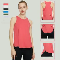Basic Solid Color Polyester Round Neck Slit Active Tops Vest main image 1