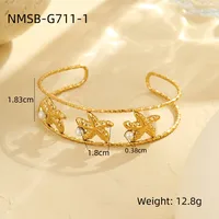 Classic Style Starfish Conch Shell 304 Stainless Steel Women's Cuff Bracelets main image 2