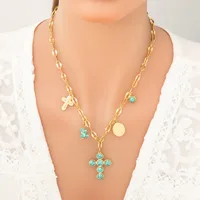 Elegant Glam Cross 304 Stainless Steel Women's Pendant Necklace main image 3