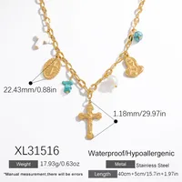 Elegant Glam Cross 304 Stainless Steel Women's Pendant Necklace sku image 2