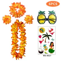 Hawaiian Flower Pineapple Cloth Artificial Decorations sku image 7