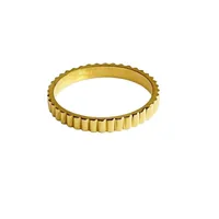 Simple Style Waves Titanium Steel Plating Women's Rings main image 3