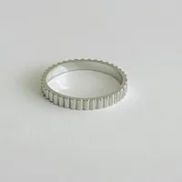 Simple Style Waves Titanium Steel Plating Women's Rings sku image 2