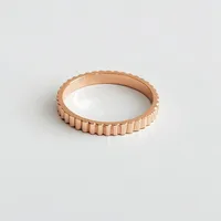 Simple Style Waves Titanium Steel Plating Women's Rings sku image 10