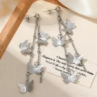 1 Pair IG Style Simple Style Artistic Butterfly 304 Stainless Steel Drop Earrings main image 3