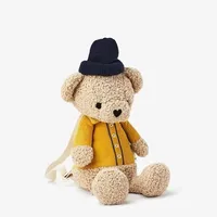 Kid'S Plush Bear Cute Oval Zipper Functional Backpack main image 3
