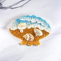 Marine Style Geometric Shell Resin Shell Refrigerator Magnet main image 1