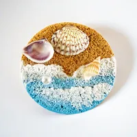 Marine Style Geometric Shell Resin Shell Refrigerator Magnet main image 4