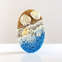 Marine Style Geometric Shell Resin Shell Refrigerator Magnet main image 3