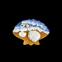 Marine Style Geometric Shell Resin Shell Refrigerator Magnet sku image 8