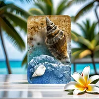 Marine Style Sea Wave Conch Resin Shell Refrigerator Magnet main image 1
