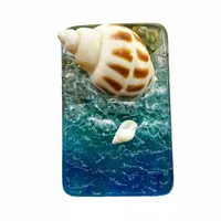 Marine Style Sea Wave Conch Resin Shell Refrigerator Magnet main image 4