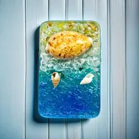 Marine Style Sea Wave Conch Resin Shell Refrigerator Magnet sku image 5