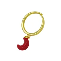 Cute Cherry Heart Shape Chili Copper Enamel Women's Multi Charms Necklace Open Rings main image 6