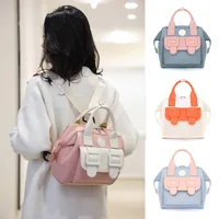 Waterproof Color Block Daily Diaper Backpack main image 1