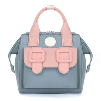 Waterproof Color Block Daily Diaper Backpack sku image 3