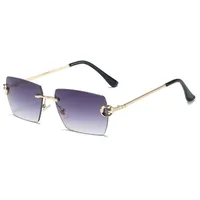 Streetwear Solid Color Pc Polygon Frameless Glasses main image 6