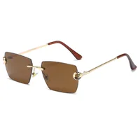 Streetwear Solid Color Pc Polygon Frameless Glasses main image 7