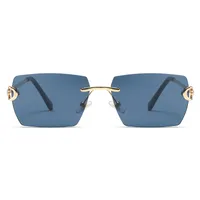 Streetwear Solid Color Pc Polygon Frameless Glasses main image 3