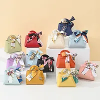 European Style Creative Wedding Candy Box Leather Handheld Bag Ins Style Wedding Party Favors Return Gift Candy Packaging main image 1