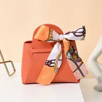 European Style Creative Wedding Candy Box Leather Handheld Bag Ins Style Wedding Party Favors Return Gift Candy Packaging main image 4