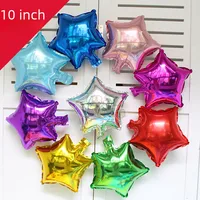 10-inch Star-shaped Heart-shaped Foil Balloons Star Pattern Foil Balloons For Wedding Birthday Decoration Balloon Arrangement main image 1