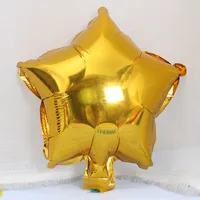 10-inch Star-shaped Heart-shaped Foil Balloons Star Pattern Foil Balloons For Wedding Birthday Decoration Balloon Arrangement sku image 1