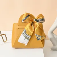 European Style Creative Wedding Candy Box Leather Handheld Bag Ins Style Wedding Party Favors Return Gift Candy Packaging sku image 7