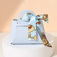 European Style Creative Wedding Candy Box Leather Handheld Bag Ins Style Wedding Party Favors Return Gift Candy Packaging sku image 4