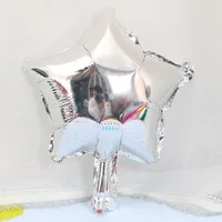 10-inch Star-shaped Heart-shaped Foil Balloons Star Pattern Foil Balloons For Wedding Birthday Decoration Balloon Arrangement sku image 8