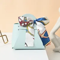 European Style Creative Wedding Candy Box Leather Handheld Bag Ins Style Wedding Party Favors Return Gift Candy Packaging sku image 11