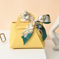 European Style Creative Wedding Candy Box Leather Handheld Bag Ins Style Wedding Party Favors Return Gift Candy Packaging sku image 12